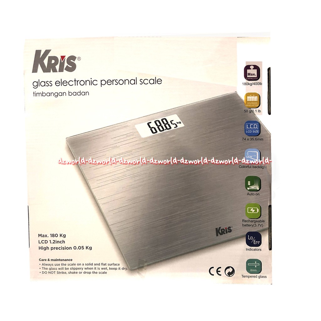 Kris Glass Electronic Personal Scale Timbangan Badan Digital