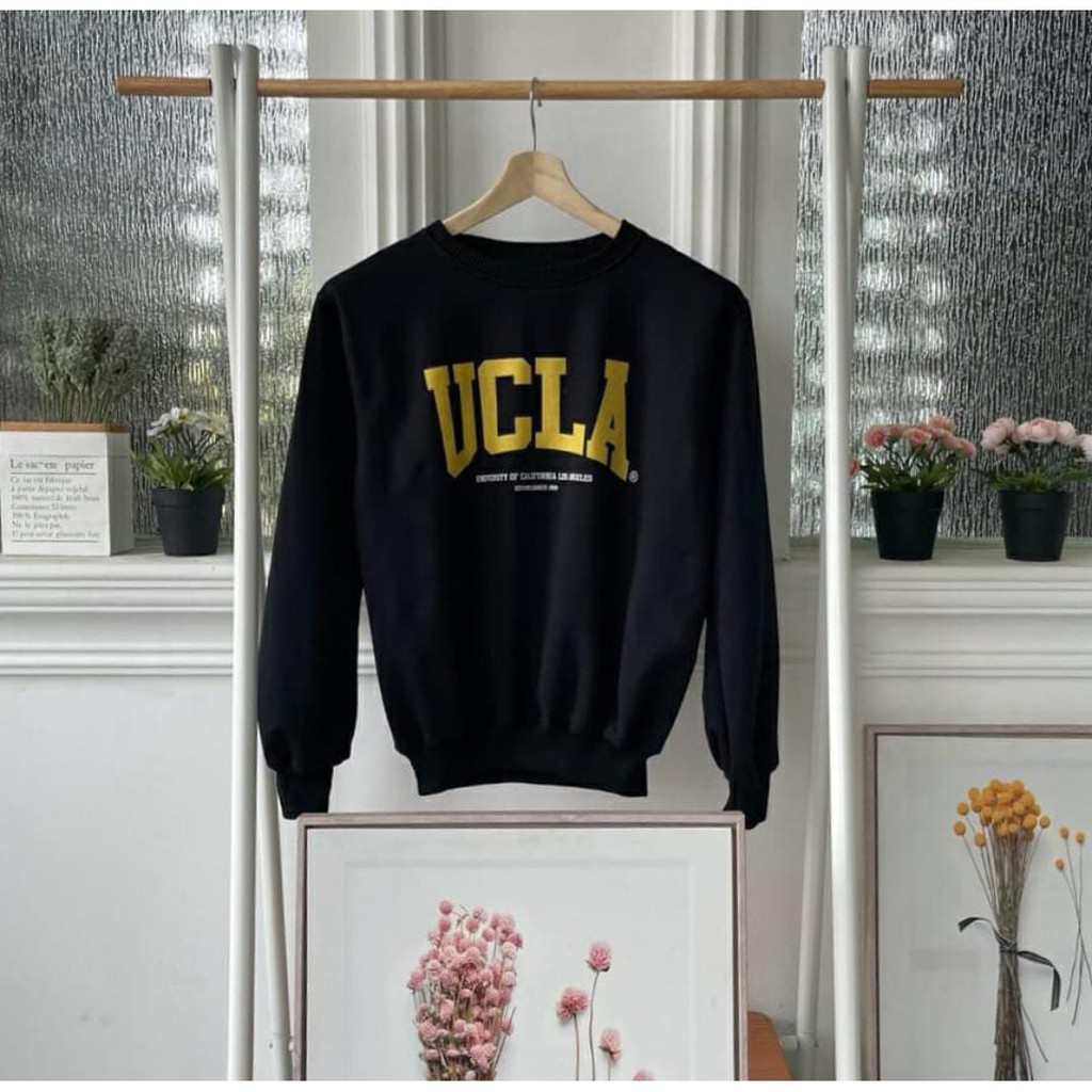 Ucla Sweater Hoodie Pria Wanita Unisex Bahan Flacee