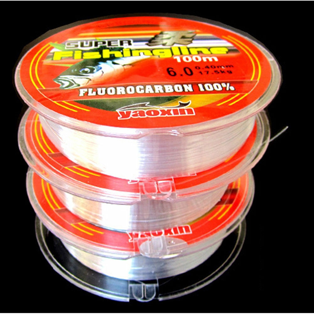 Super Strong 100% Fluorocarbon Monofilament Nylon Fishing Line 0.4-8LB 100m