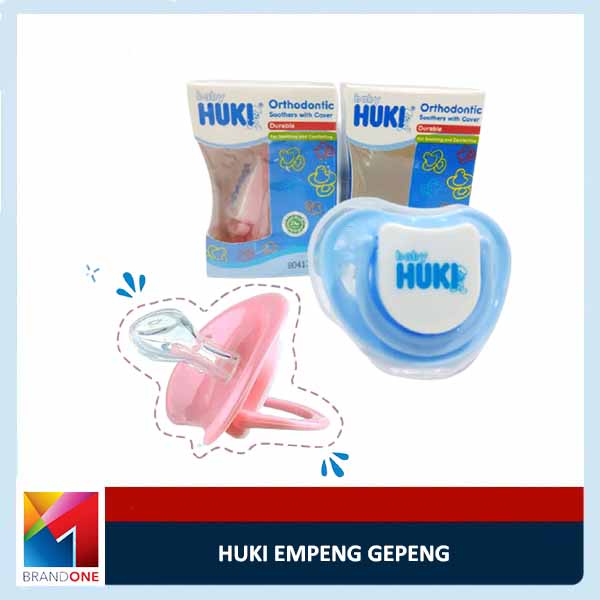 Empeng Baby Huki Orthodontic / Huki Empeng Bayi Silicone Gepeng