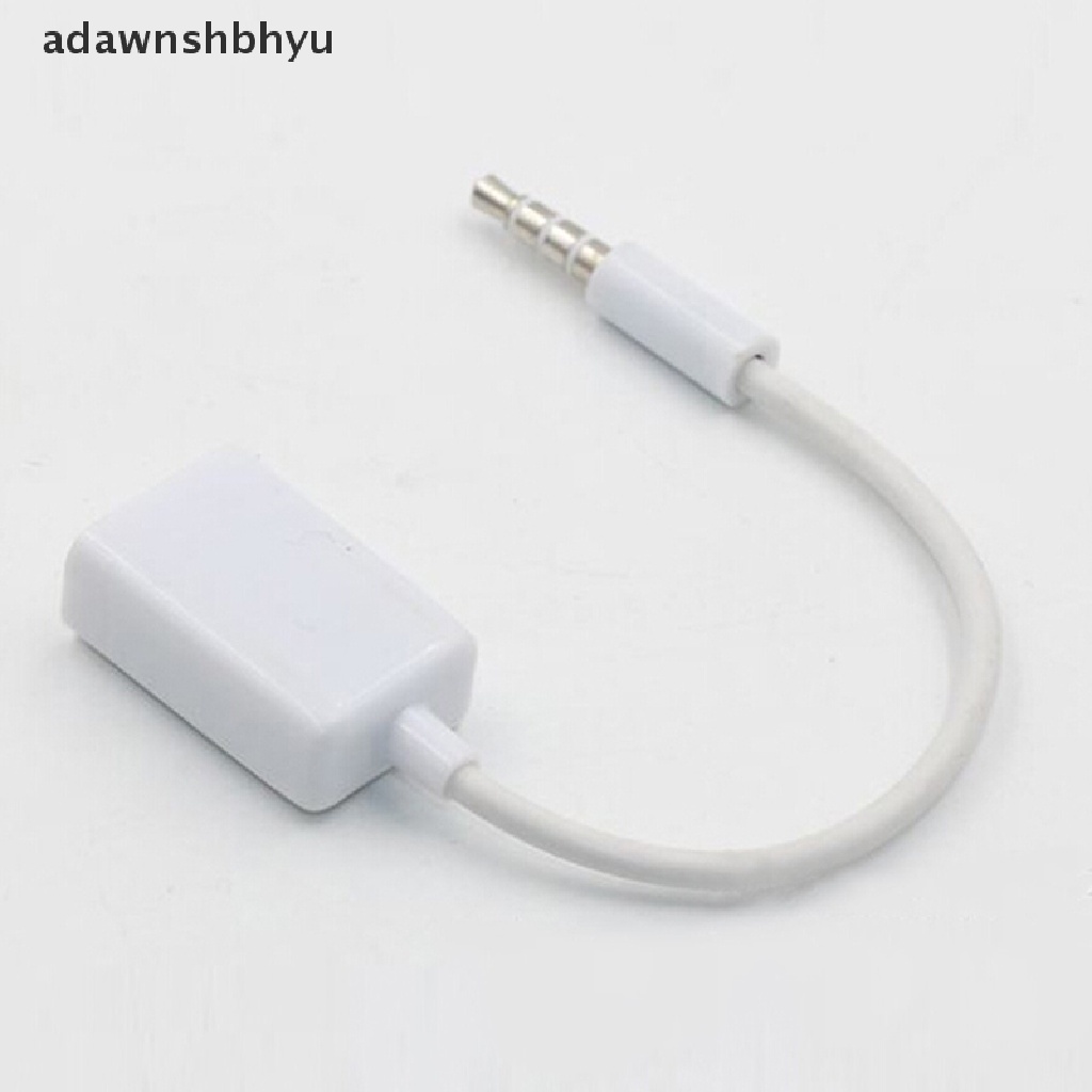 Adawnshbhyu 3.5mm male aux audio plug jack to usb 2.0 female converter cord Kabel Mobil mp3