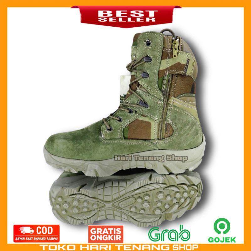 SEPATU BOOTS 516/SEPATU  TACTICAL 516 LORENG HIJAU/SEPATU BOOTS PRIA DAN WANITA IMPORT