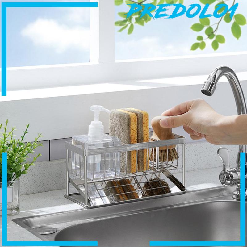 [PREDOLO1] Sink Rack Drying Rack with Drain Tray for Tabletop Kitchen Accessories