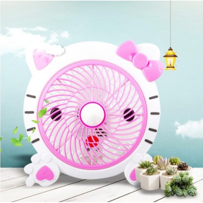 Kipas Karakter Hellokitty Box Fan Welhome 10 inch WH 170H SNI