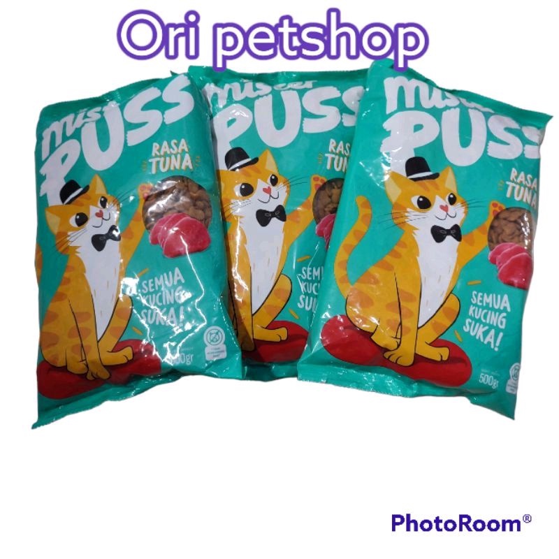 mister puss cat food makanan kucing frespack 500gr rasa TUNA