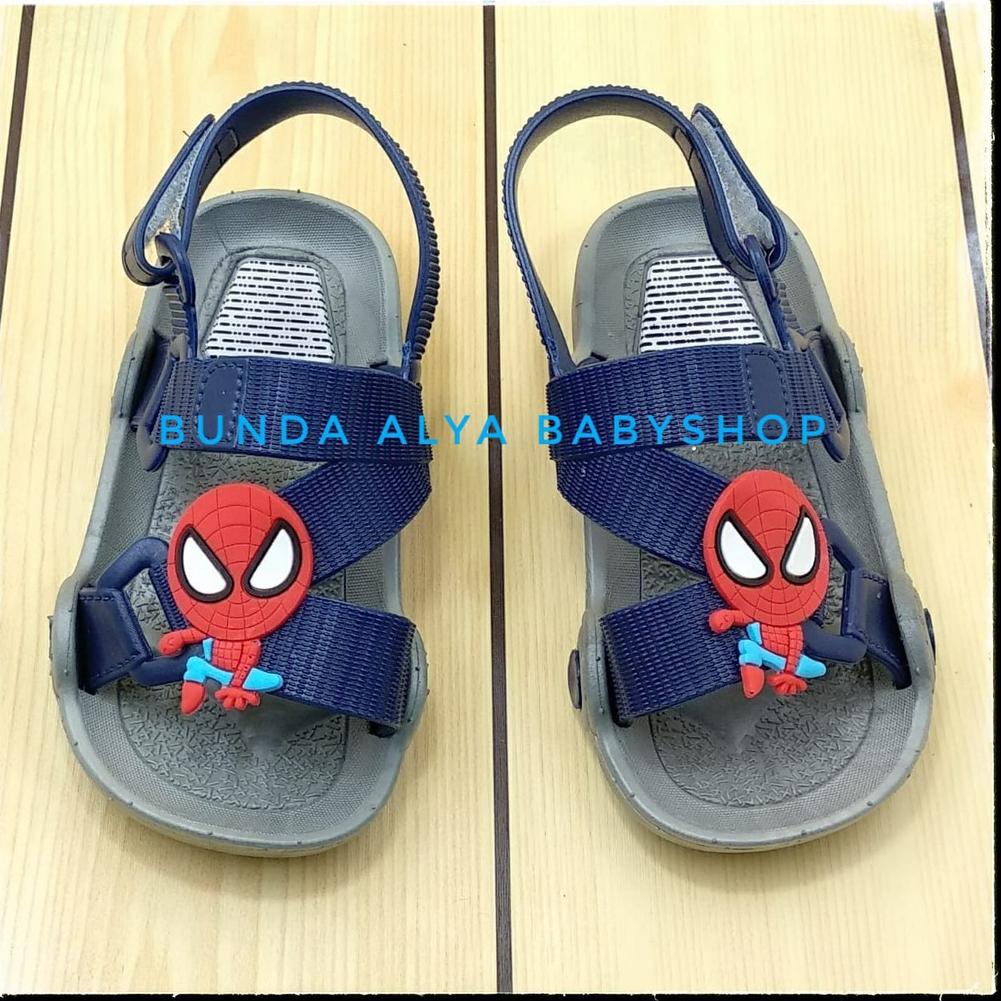 [PROMO 9ZP67] Sandal Anak Laki IMPORT Usia 2 3 Tahun Karet AntiSlip - Sendal Anak Cowok Lentur ABU K