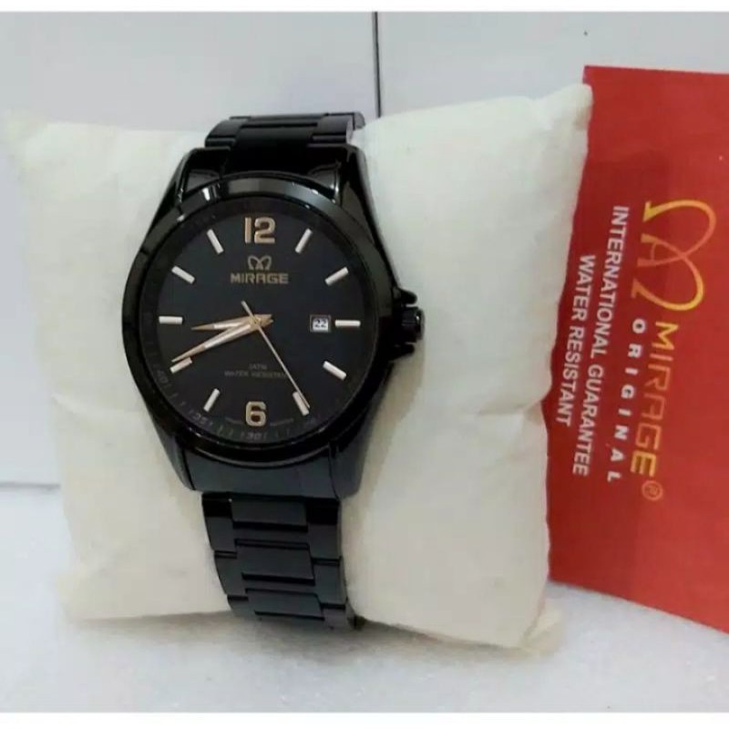 jam tangan pria;MIRAGE M8710BRP-Mhitam full~ORIGINAL WATER RESISTANT~TGL~STAINLESS