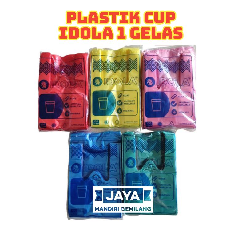 

Plastik Kantong Gelas 10 x 30 warna warni IDOLA Pelangi 1 Cup