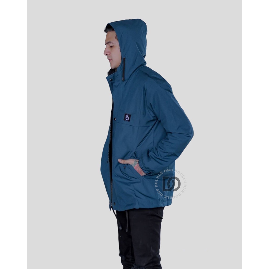 DOUBLE ONE - Jaket Hoodie Pria Outdoor Taslan Original The Bojiel / Jaket Parka Parasut / Jaket Hoodie Waterproof Tosca