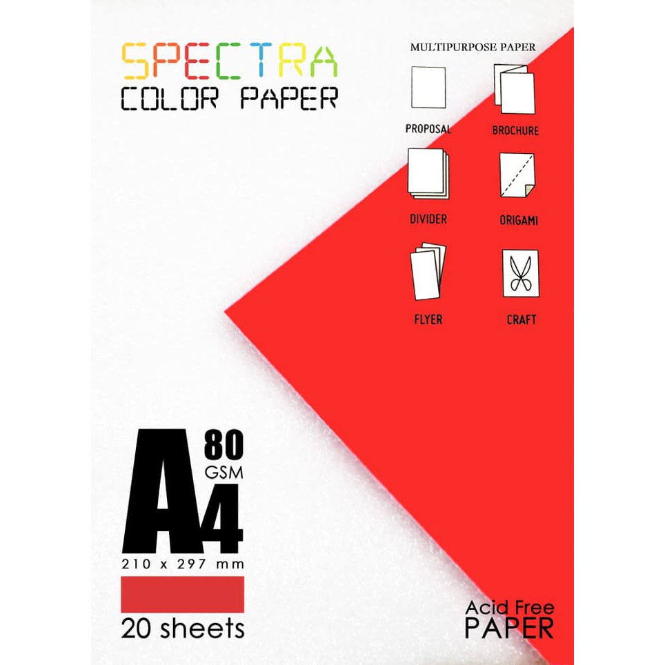 

Jual Kertas Warna Spectra A4 - Red Murah