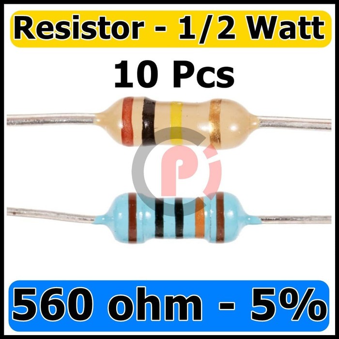 Resistor 10 Pcs 560 ohm 560ohm 5% 1/2W Resistor Carbon Film