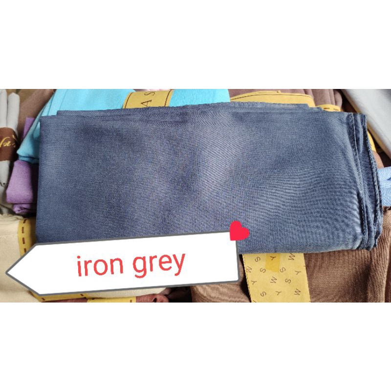 jilbab umama basic voal part 2/segi empat umama basic voal-Iron grey
