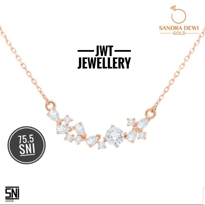 KALUNG KOYE EMAS SANDRA DEWI GOLD K-STYLE KIM SERIES STARDUST NECKLACE