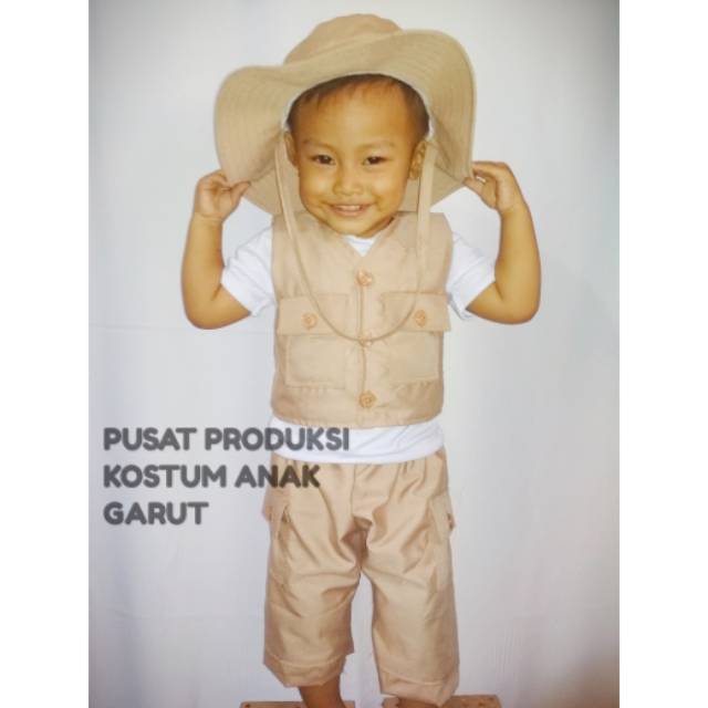 Kostum zoo keeper/safary zoo/penjaga kebun binatang/kostum anak