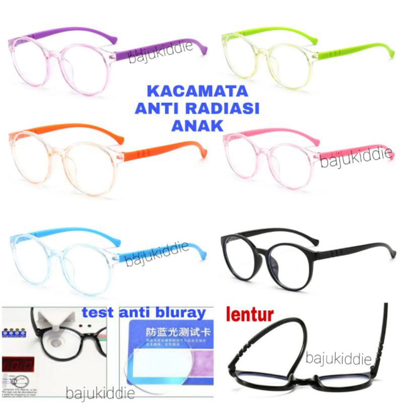 KACAMATA ANAK ANTI RADIASI GADGET COMPUTER LAPTOP HP BLUERAY BLUE LIGHT + UV PROTECTION