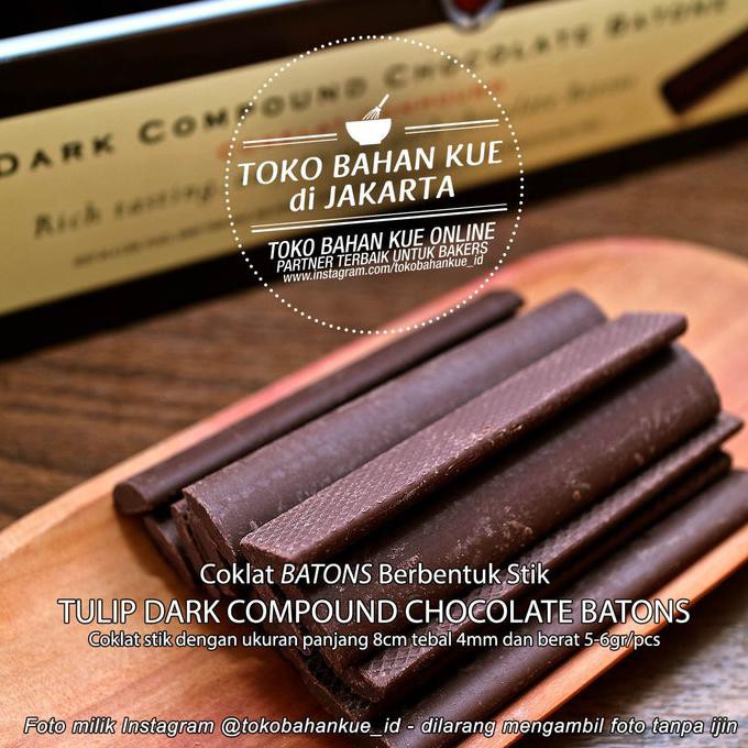 

Stik Coklat Chocolate Batons Compound Sticks Tulip Baton Cocoa 1Kg