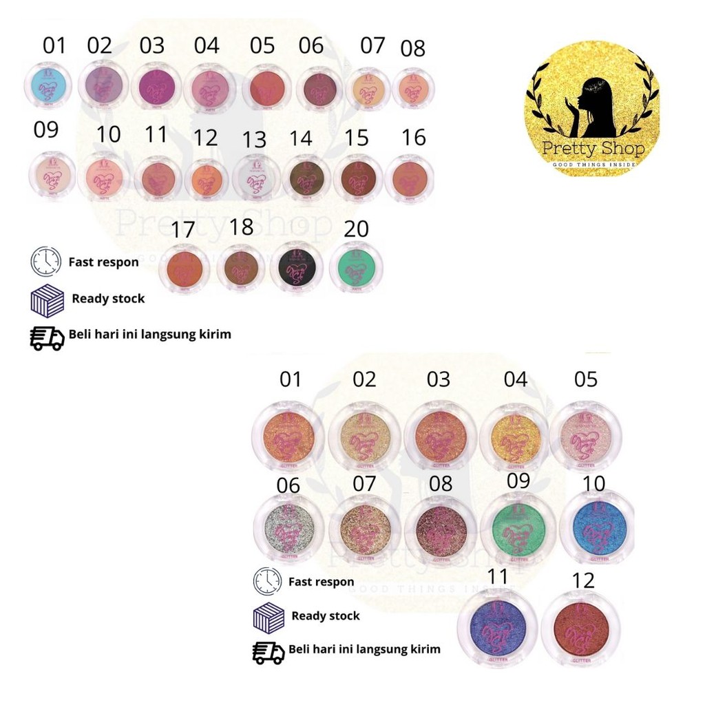 Madame Gie Going Solo Matte dan Gliterry Pressed Eyeshadow