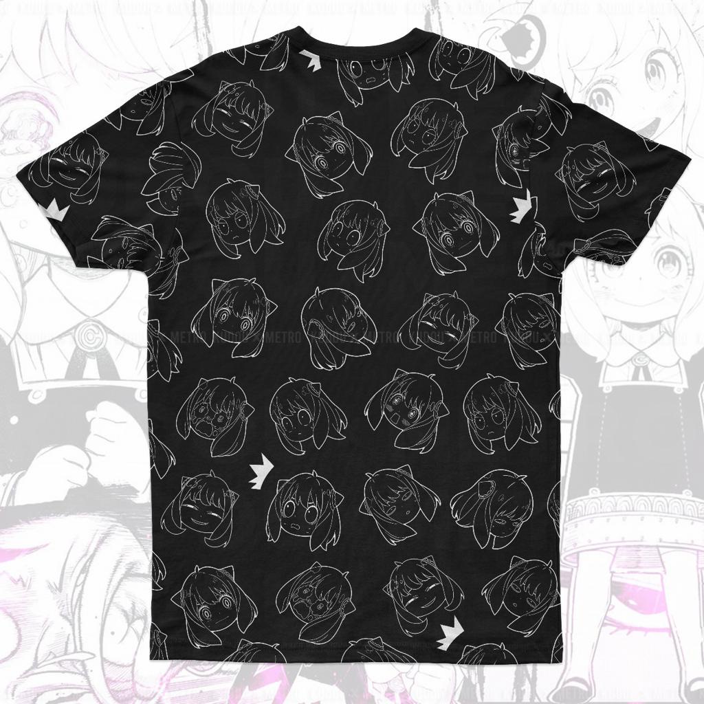 Tshirt Anya Telepath Expression Black Anime Manga SPY x Family