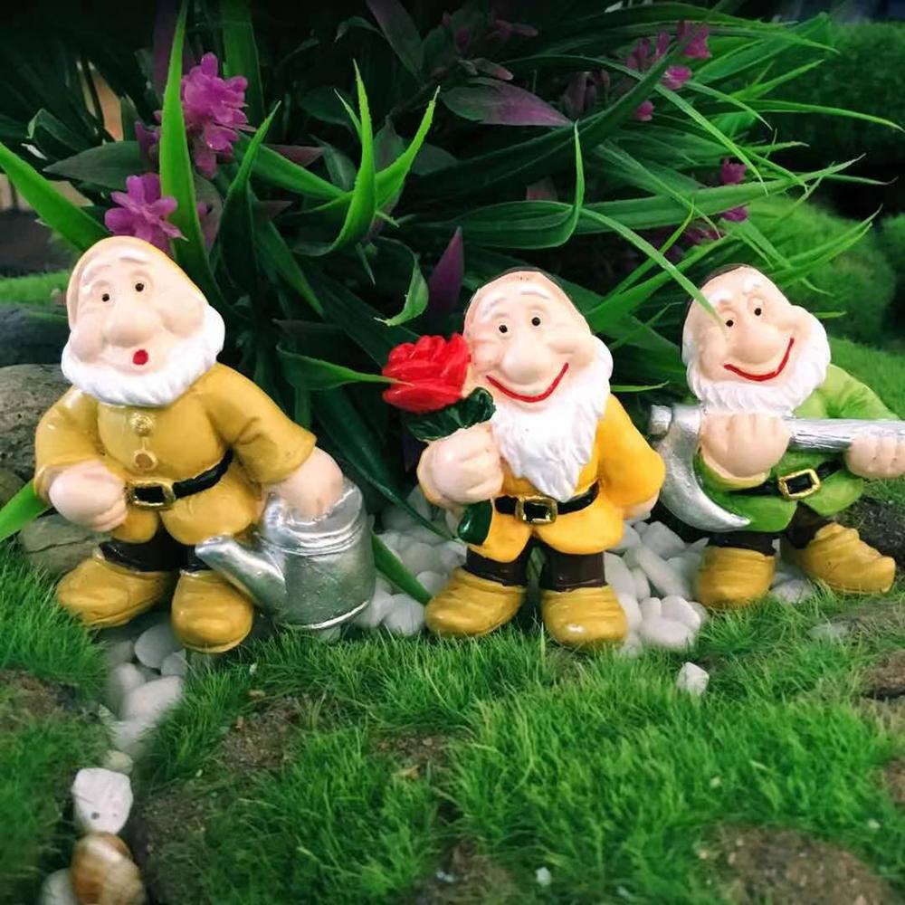 NICKOLAS1 Patung Miniatur Dwarf Gnomes Pemandangan Mikro Lucu