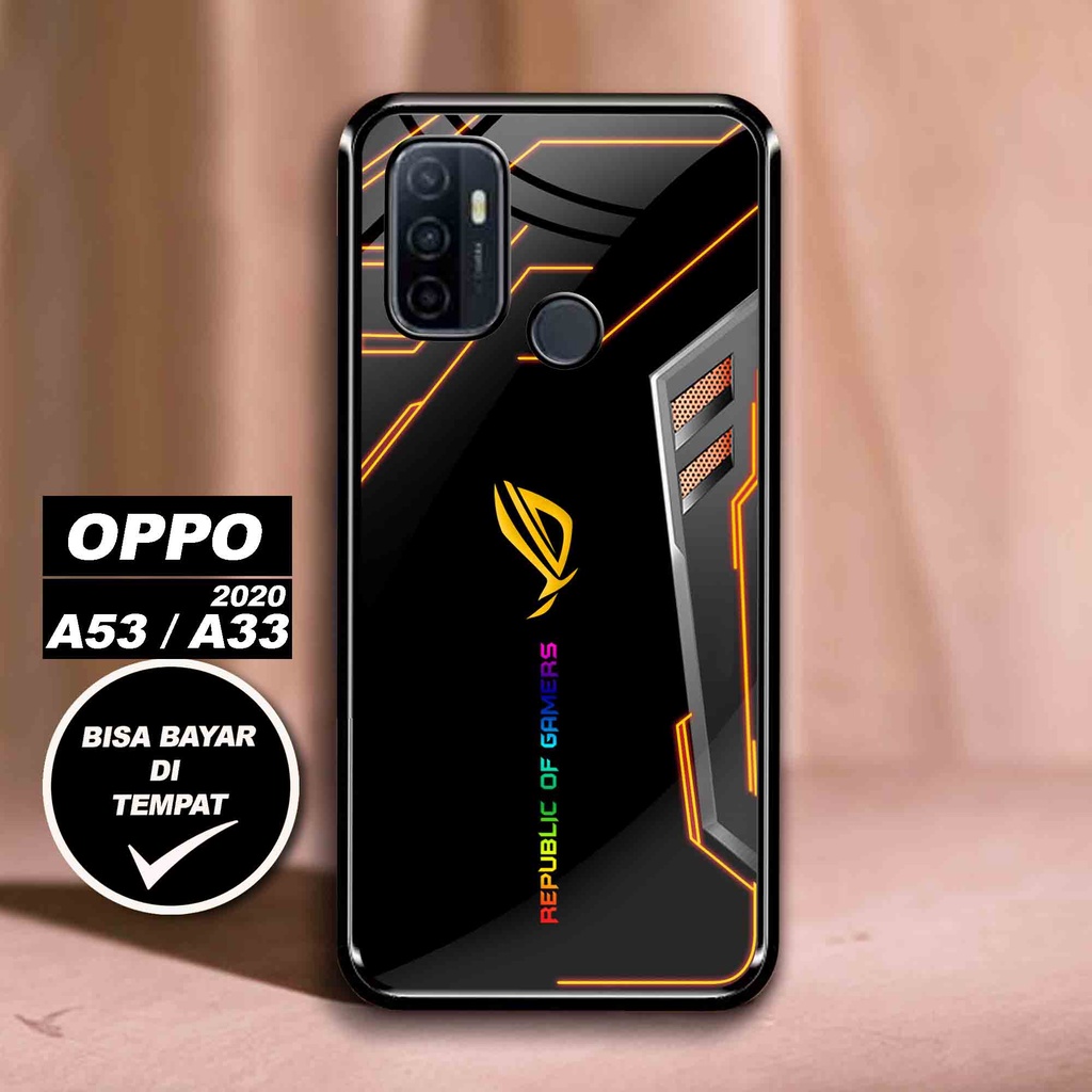 SRC - Case OPPO A33 2020 A53 2020 Motif ROG Game Sport Casing Hardcase Glossy 2D Terbaru Silikon Sof