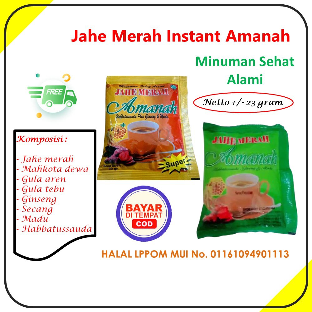 

Jahe Merah Super Instan Amanah Sachet