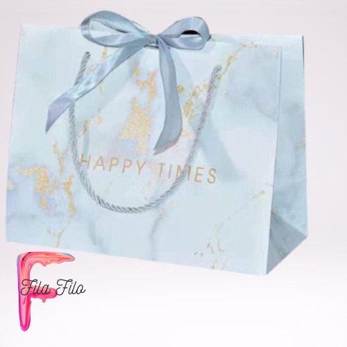 

(TERLARIS) dus paperbag happy white kado tas kertas goodie bag gift 36x12x25