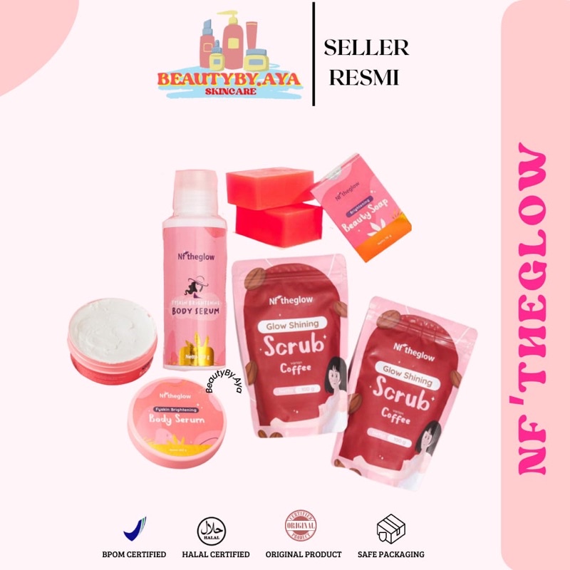 [READY] BODY SERUM BY NFTHEGLOW LULUR GLOW SHINING SCRUB COFFEE NFTHEGLOW BEAUTY SOAP