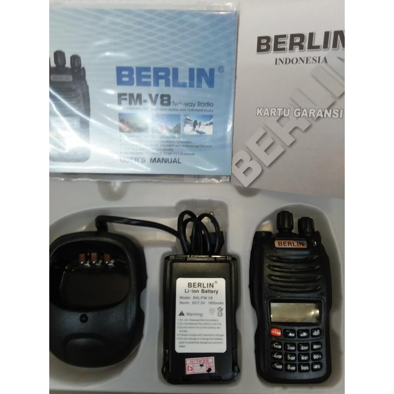 HANDY TALKIE HT BERLIN FM V8 DUAL IC WATT GRADE A  Terlaris