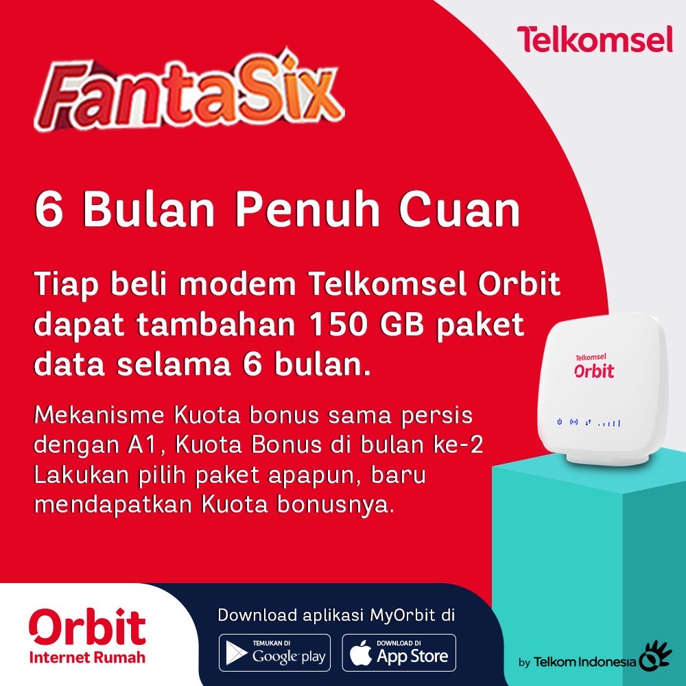 Advan Telkomsel Orbit Star A1 Modem Router 4G WiFi High Speed 150GB