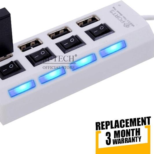 ♟ Usb 2.0 Hub Usb 4 Lubang Port 4 Switch ✭