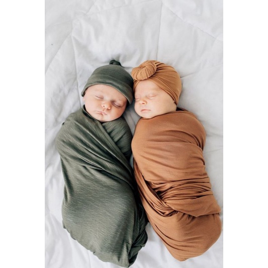 bedong bayi Sarung tangan kaki bandana swaddle baby  newborn