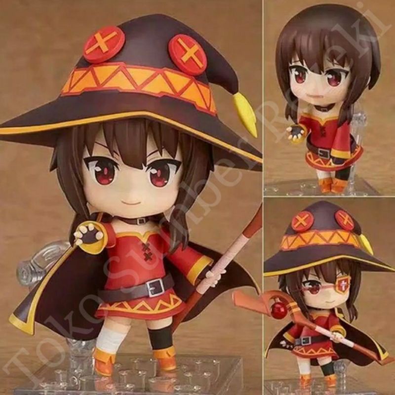 Action Figure Megumin Konosuba Nendoroid Miniature God Blessing Kono Subarashii Boneka Patung
