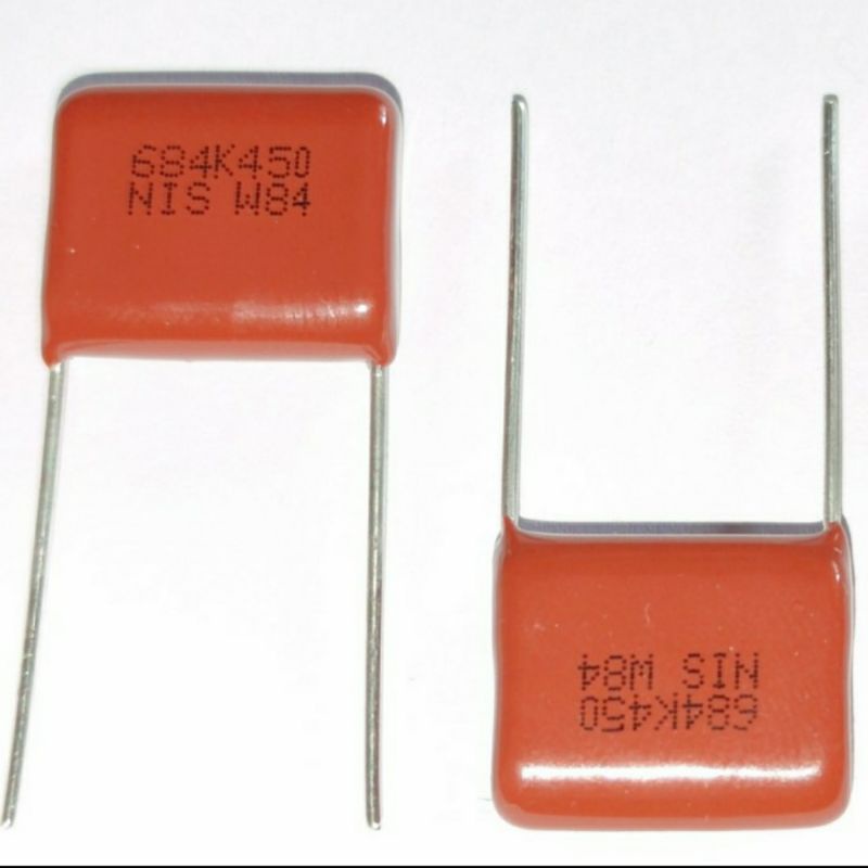 kapasitor milar 680nf 450v / capacitor mylar 684 450volt / 684 450v / kapasitor milar 684 450 Volt