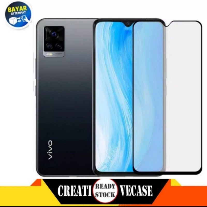 Tempered Glass Vivo V20 New + Tg Camera Lensa 2 in 1