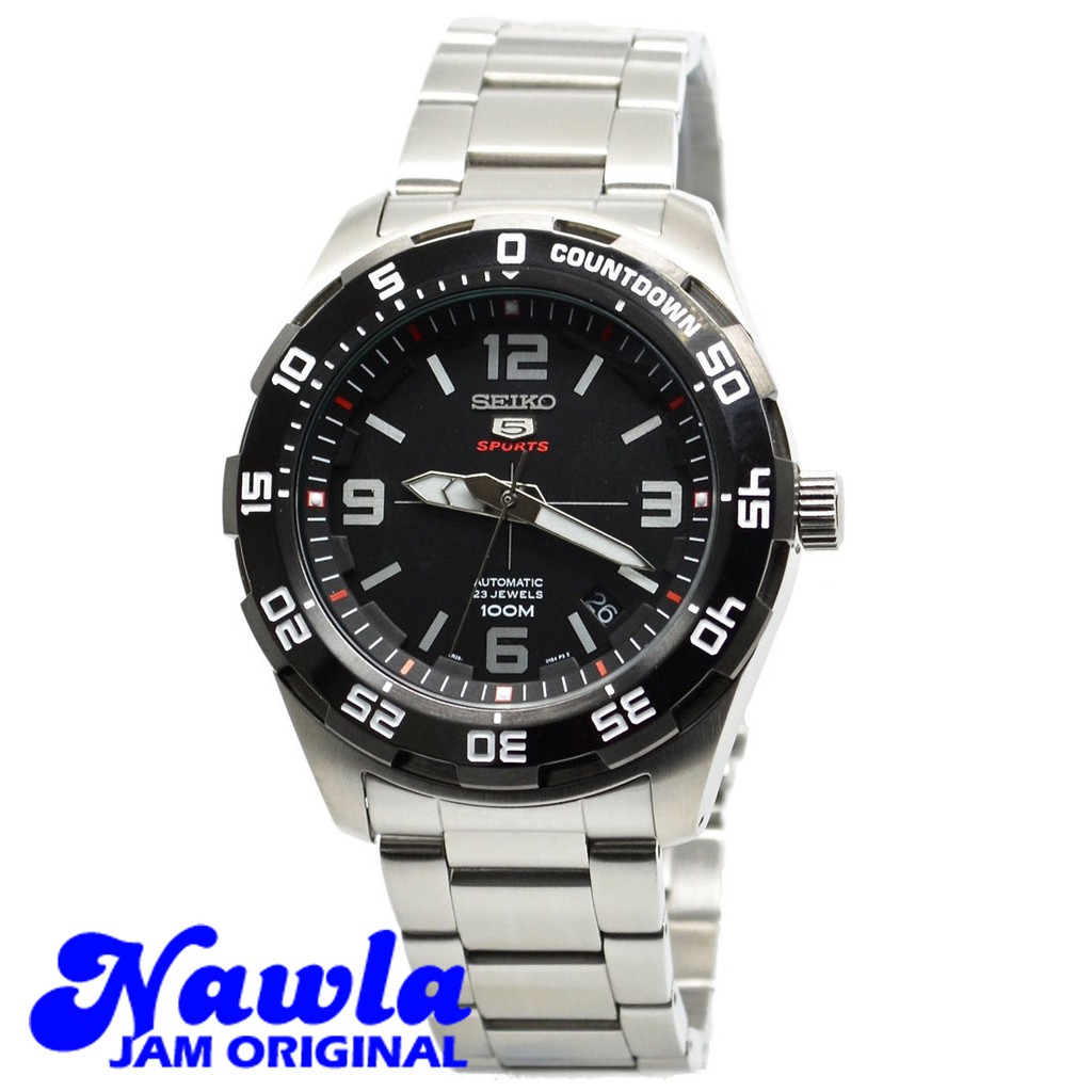 Seiko 5 Sports SRPB81K1 Black Dial Countdown - Jam Tangan Pria SRPB81