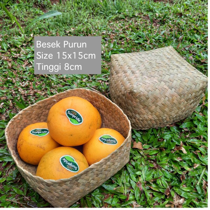 Besek Purun / Keranjang Anyaman Purun / Kotak Hampers Purun E21