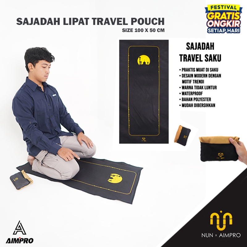 Sajadah Travel Saku Lipat Anti Slip Waterproof  - Sajadah Traveling - Sajadah AntiAir