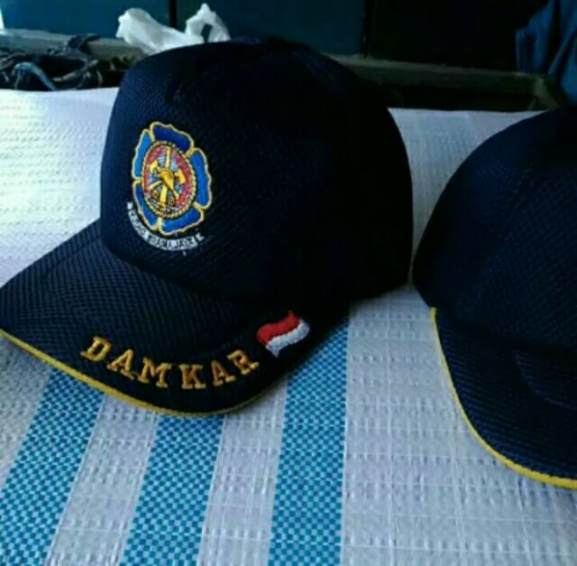 TOPI JARING FIRE FIGHTER DAN DAMKAR FULL BORDIR