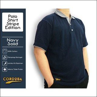  Kaos  Kerah Kaos  Polo  Shirt Stripe Cordoba Bahan Full 