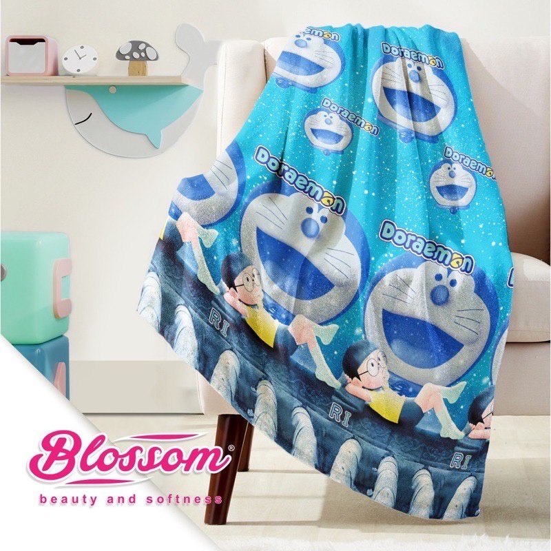 Selimut Bulu Karakter Anak Tebal Lembut &amp; Halus Motif Bunga &amp; Karakter Anak &quot;Blossom&quot; Ukuran 150x200