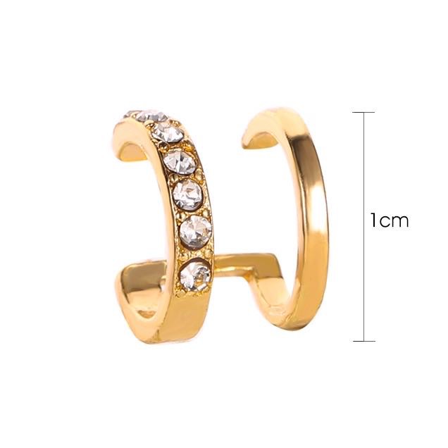 Anting Klip Geometris Untuk Wanita Dan Pria /Anting Jepit Fashion Import