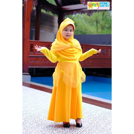 Gamis Princes Kids by Refanes 0203, PO, detail hg & size ada d ket