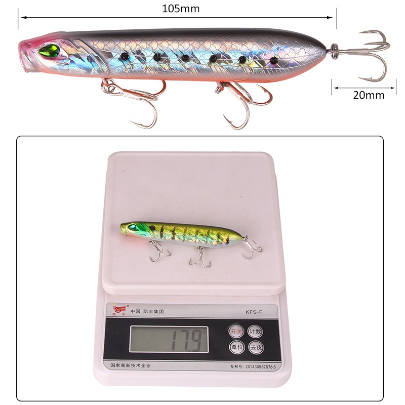 1pc Umpan Pancing Ikan Minnow Bahan Plastik Berat 18g / 11.5cm Spinner