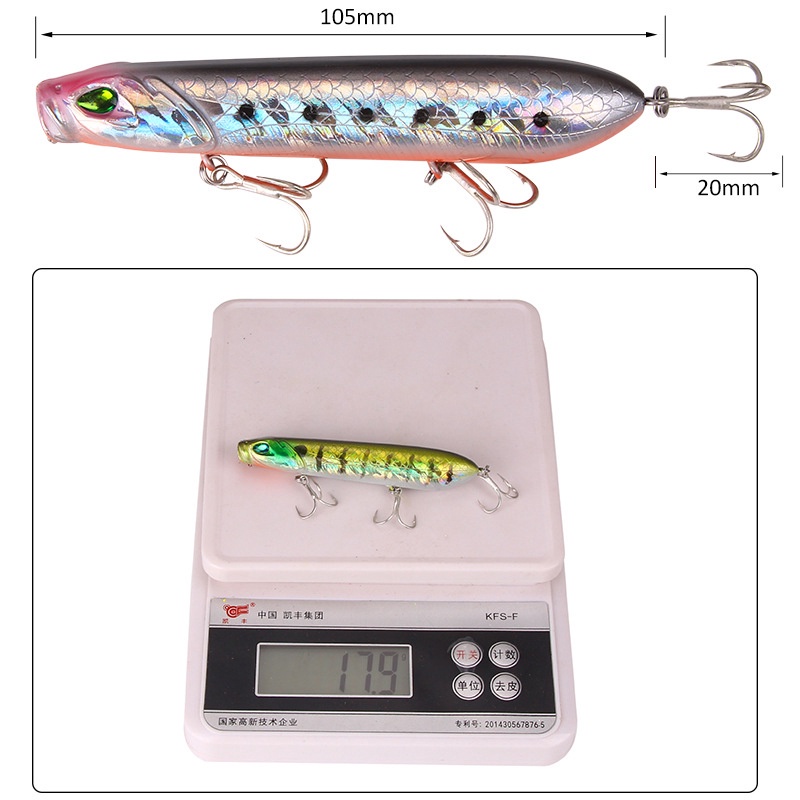 1pc Umpan Pancing Ikan Minnow Bahan Plastik Berat 18g / 11.5cm Spinner