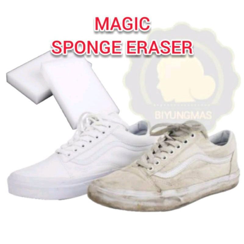 2cm magic spons ajaib spon sponge tanpa kemasan pembersih serbaguna melamin white putih kerak wc