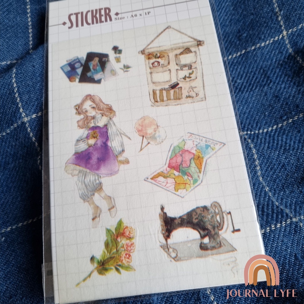 

[JOURNALYFE ] Stiker Girl at Home (Dekor Bujo / Scrapbook)