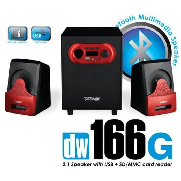 Speaker Aktif Dazumba DW 166G - With Bluetooth,USB/SD Card/AUX - IN