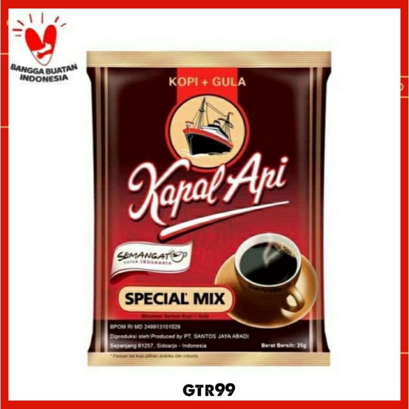 

Kopi Kapal Api Special Mix Kopi + Gula Kemasan Renceng 10 Sachet