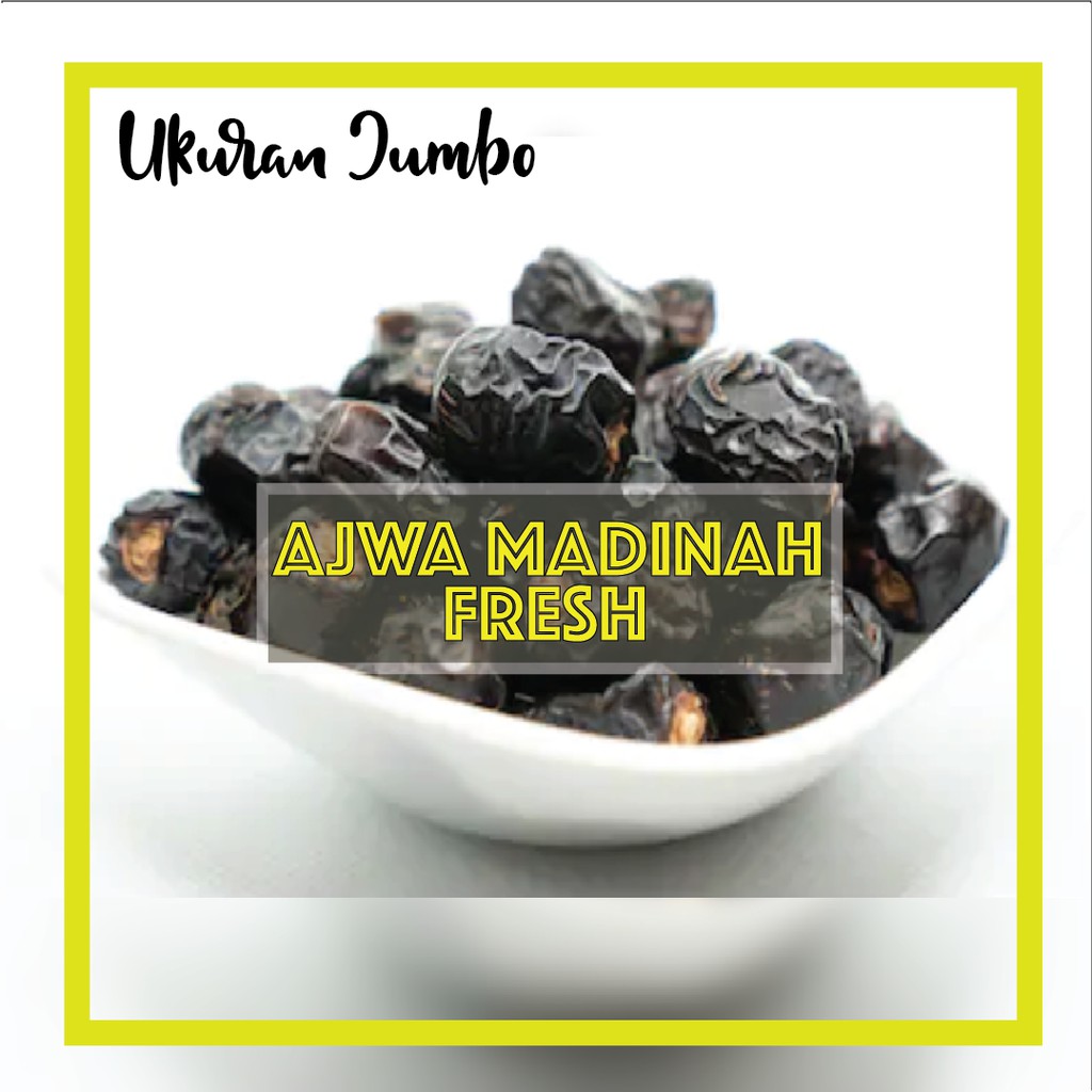 

Kurma Ajwa Madinah Jumbo 1000Gr/1kg (1Box) Premium - 100% Asli Madinah