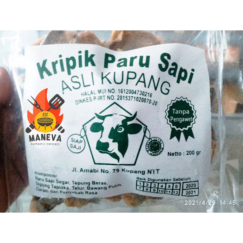 

Keripik / Kripik Paru Sapi, Resep Ibu Soekiran, Berat 250gr, dijamin 100% HALAL